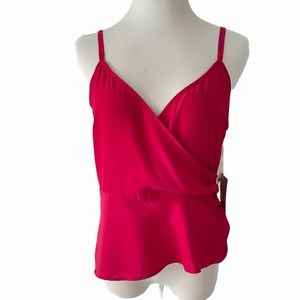 Chelsea28 Spaghetti Strap Cami Peplum Blouse Top